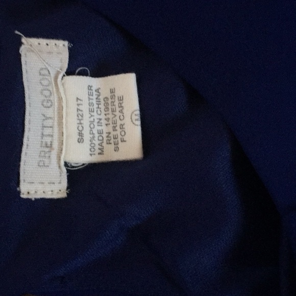 ⭐️ Firm Price ⭐️ Royal Blue Blouse with tie up sleeves and elastic bottom - Picture 4 of 4